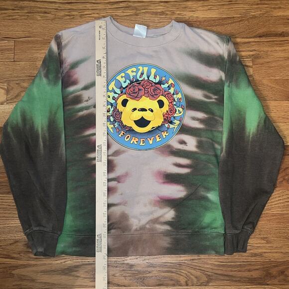 Grateful Dead Tie Dye Crewneck Sweatshirt Authentic Merch Size Medium - Picture 2 of 6